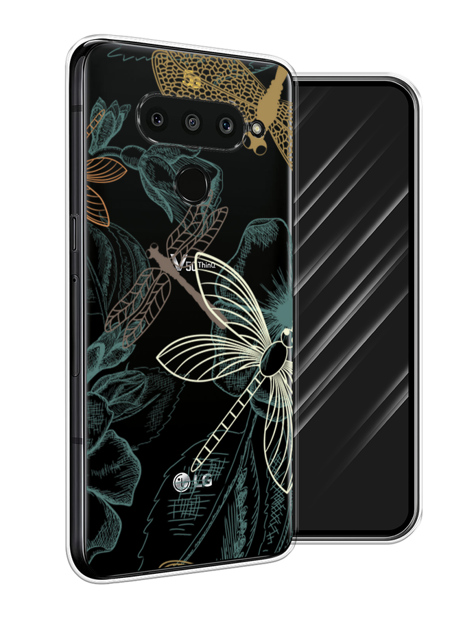 

Чехол Awog на LG V50 ThinQ "Тени стрекоз", Коричневый;зеленый;белый, 83850-8