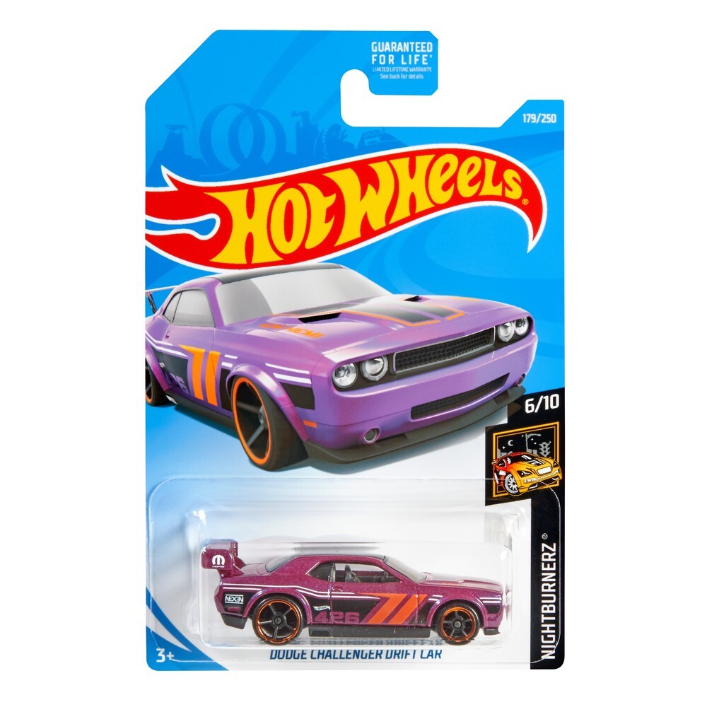 

Машинка Hot Wheels коллекционная DODGE CHALLENGER DRIFTCAR фиолетовый FYD13, FYD13