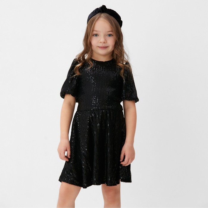 Платье детское KAFTAN Shine, черный, 134