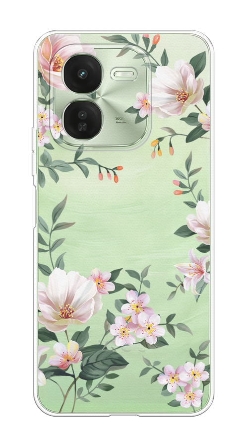 

Чехол на Vivo iQOO Z9X Beautiful white flowers, Бежевый;зеленый, 2612250-1