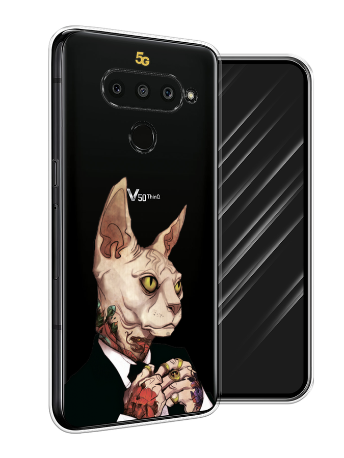 

Чехол Awog на LG V50 ThinQ "Татуированный сфинкс", Бежевый;черный;красный, 83850-7