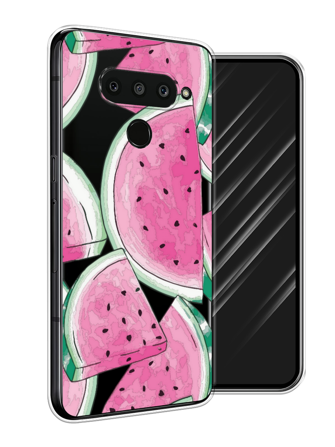 

Чехол Awog на LG V50 ThinQ "Акварельные арбузы", Зеленый;белый;розовый, 83850-10