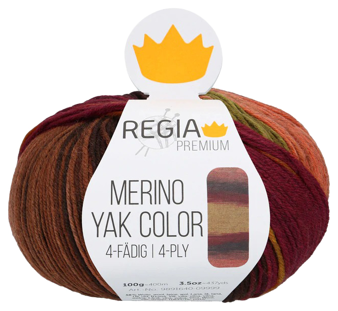 

Пряжа для вязания Regia 9801640 Merino Yak Color (08510), Коричневый, Merino Yak Color