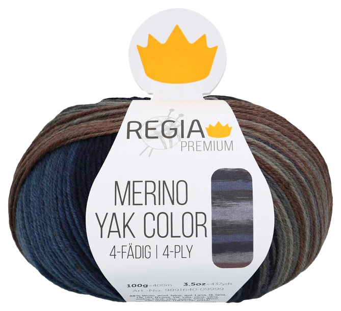 

Пряжа для вязания Regia 9801640 Merino Yak Color (08508), Merino Yak Color