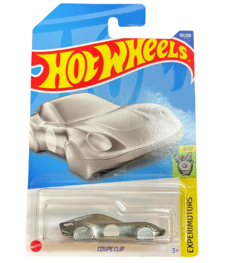 Машинка-брелок Hot Wheels коллекционная COUPE CLIP серебристый/белый HCT38