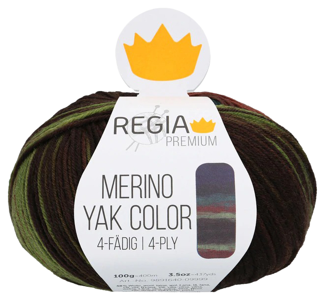 

Пряжа для вязания Regia 9801640 Merino Yak Color (08507), Коричневый, Merino Yak Color