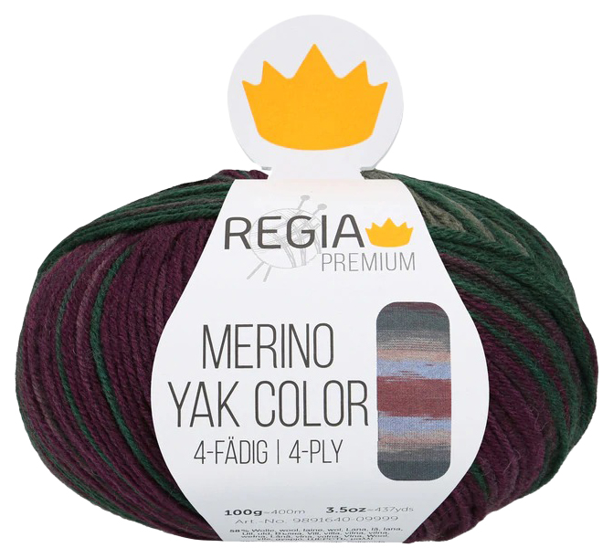 

Пряжа для вязания Regia 9801640 Merino Yak Color (08506), Разноцветный, Merino Yak Color