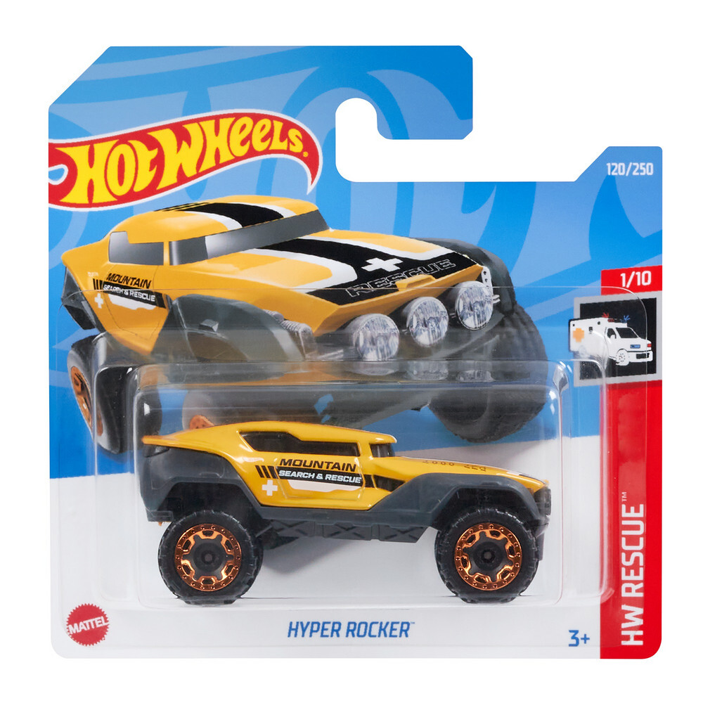 фото Машинка hot wheels коллекционная hyper rocker желтый/черный hcv50