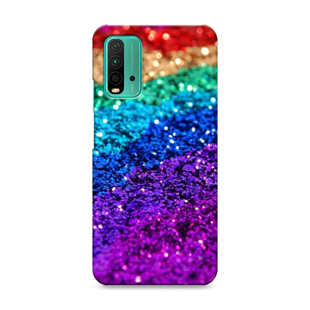 

Пластиковый чехол "Блестящая радуга рисунок" на Xiaomi Redmi 9T, 39820-2