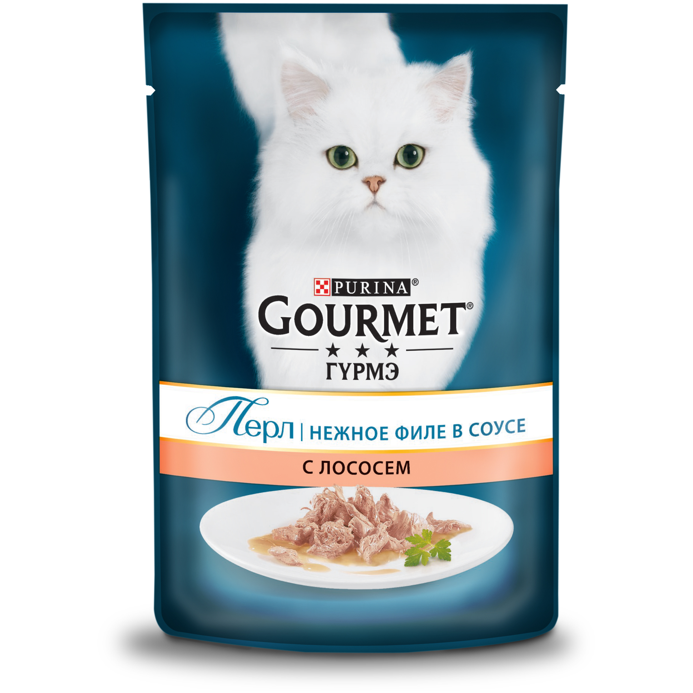 

Влажный корм для кошек Gourmet Perle, лосось, 85г, Perle