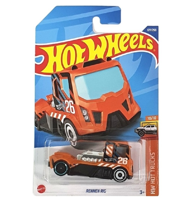 

игрушечная машинка Hot Wheels коллекционная RENNEN RIG оранжевый/черный HCW42, Разноцветный, HCW42