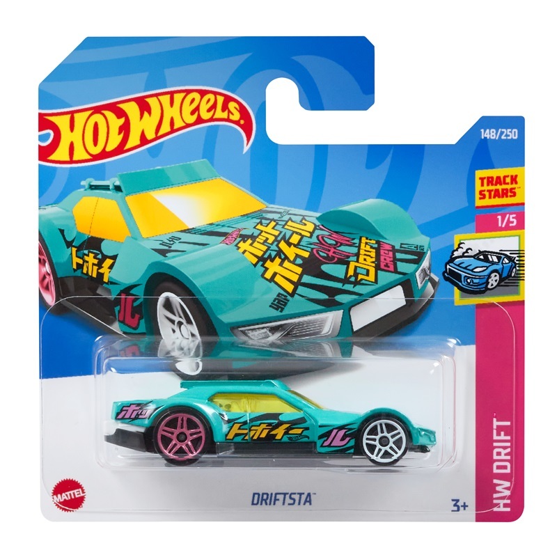 

Машинка Hot Wheels коллекционная DRIFTSTA зеленый/желтый HCV60, HCV60