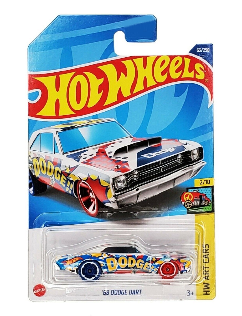 

Машинка Hot Wheels коллекционная 68 DODGE DART белый/синий HCW34, HCW34