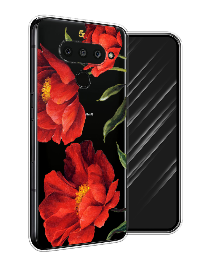 

Чехол Awog на LG V50 ThinQ "Красные маки", Красный, 83850-8