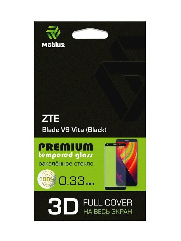 

Защитное стекло MOBIUS для ZTE Blade V9 Vita 3D Full Cover (Black) (4232-356), для ZTE Blade V9 Vita 3D Full Cover (Black)