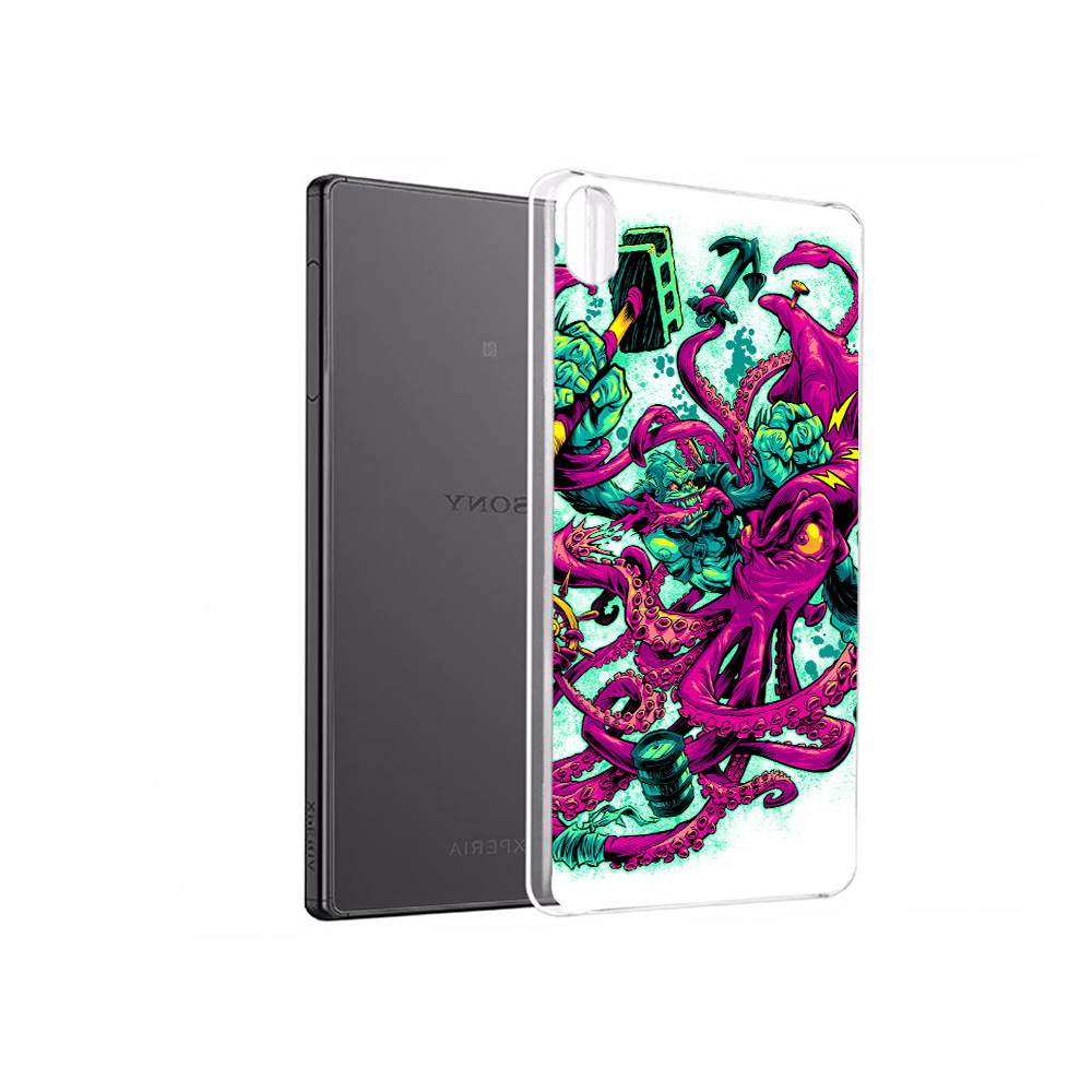 

Чехол MyPads Tocco для Sony Xperia X Performance фиолетовый кракен (PT28977.239.657), Прозрачный, Tocco