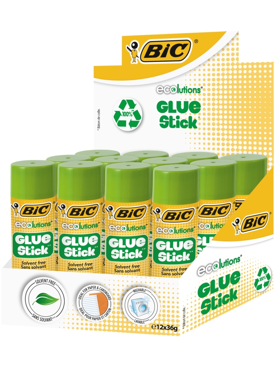 

Клей BIC ECOlutions Glue Stick Коробка x12 36 гр