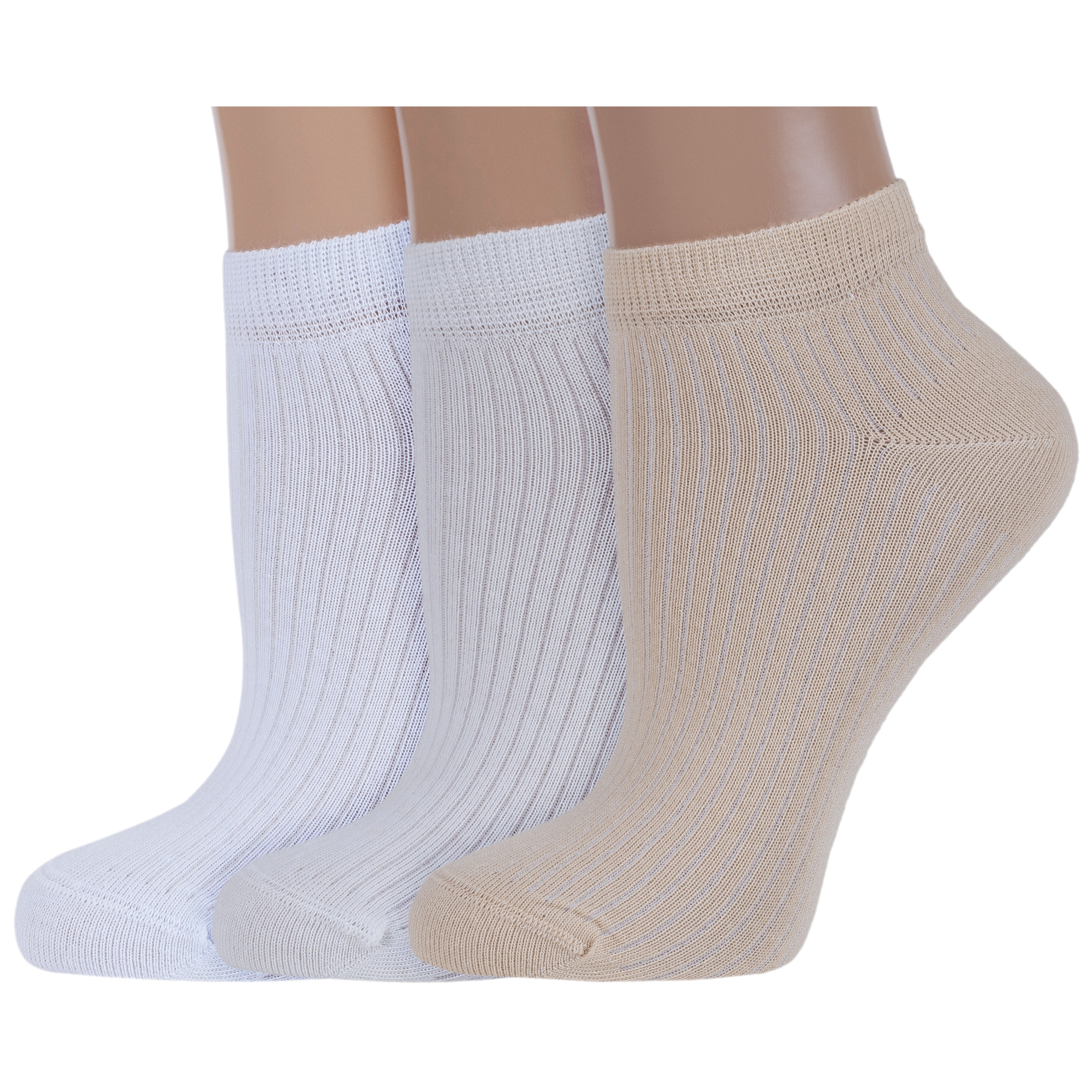 

Комплект носков женских Rusocks 3-Ж3-23835 бежевых; белых 23-25, 3-Ж3-23835