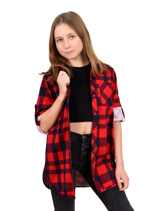 

Рубашка детская LIDEKO kids 349-21 цв. красный р. 164, 349-21