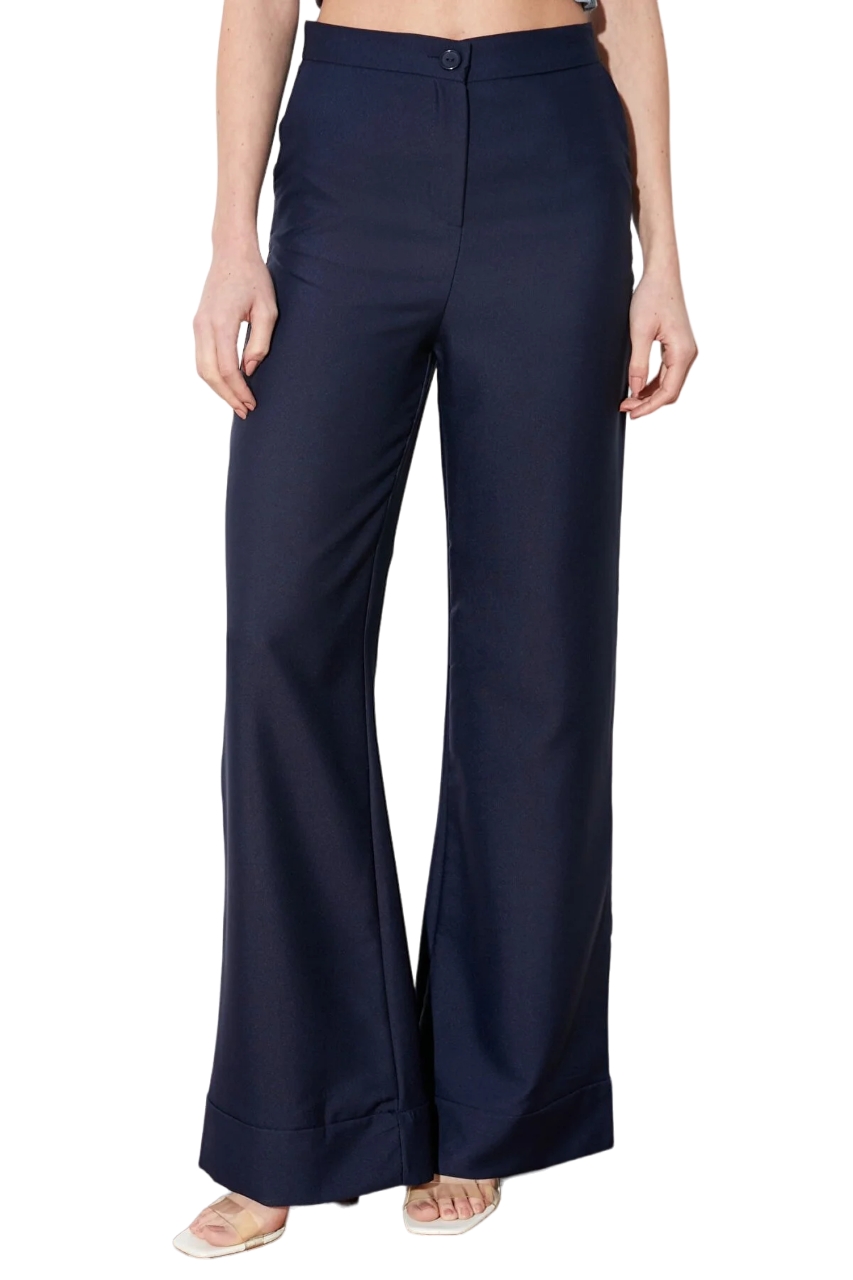 

Брюки женские Trendyol TWOSS19ST0179 синие 38, Синий, TWOSS19ST0179
