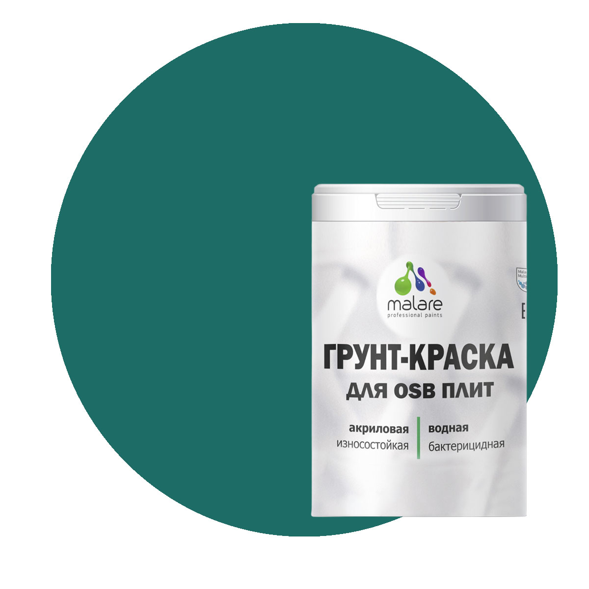 

Краска Malare для OSB плит, для дерева, атлантида, 1 кг., Зеленый, Malare-20