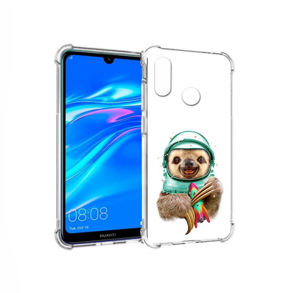 

Чехол MyPads Tocco для Huawei Y9 Ленивец астронавт (PT227091.35.104), Прозрачный, Tocco