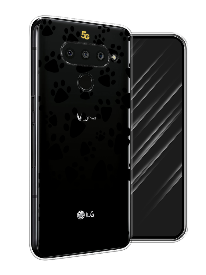 

Чехол Awog на LG V50 ThinQ "Лапки черные", Черный, 83850-2