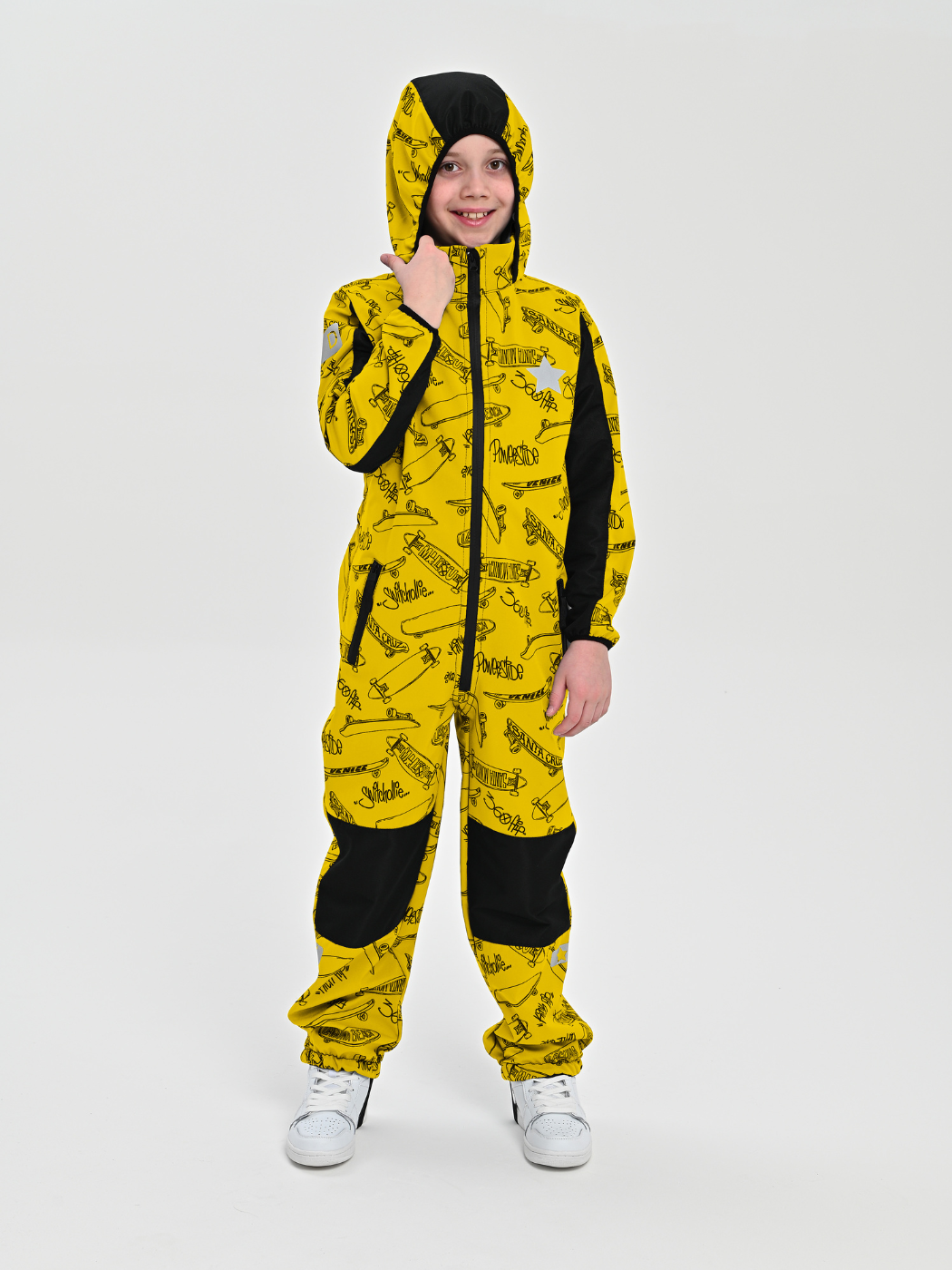 Комбинезон детский Malek-Baby 210, Ярко желтый скейт с буквами, 110