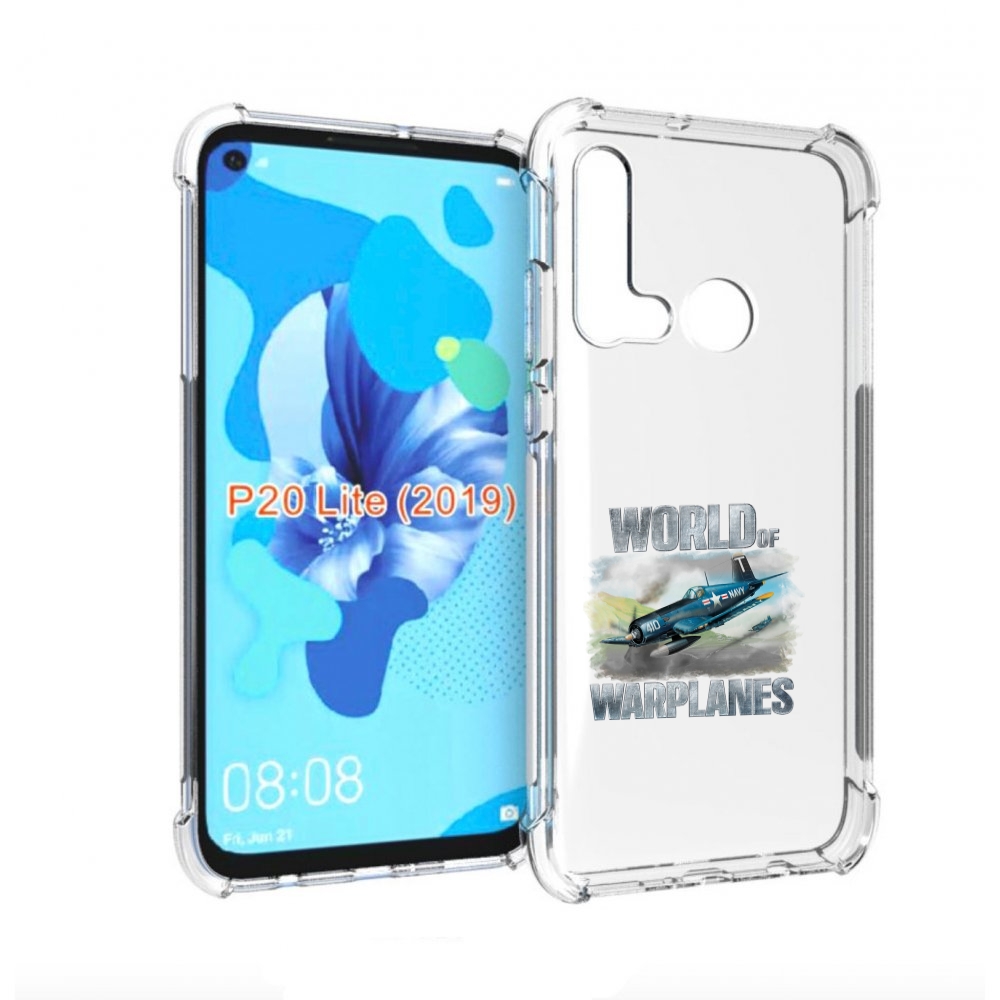 Чехол бампер MyPads Боевой самолет для Huawei P20 Lite (2019).
