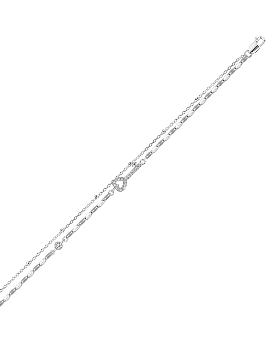 Браслет из серебра р.18 MIUZ Diamonds B2036-PR-041, фианит