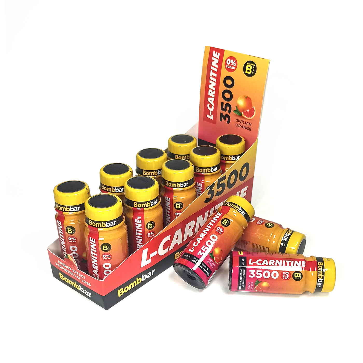 

L-carnitine 3500 шот Bombbar - Сицилийский апельсин (12 шт), L-carnitine 3500