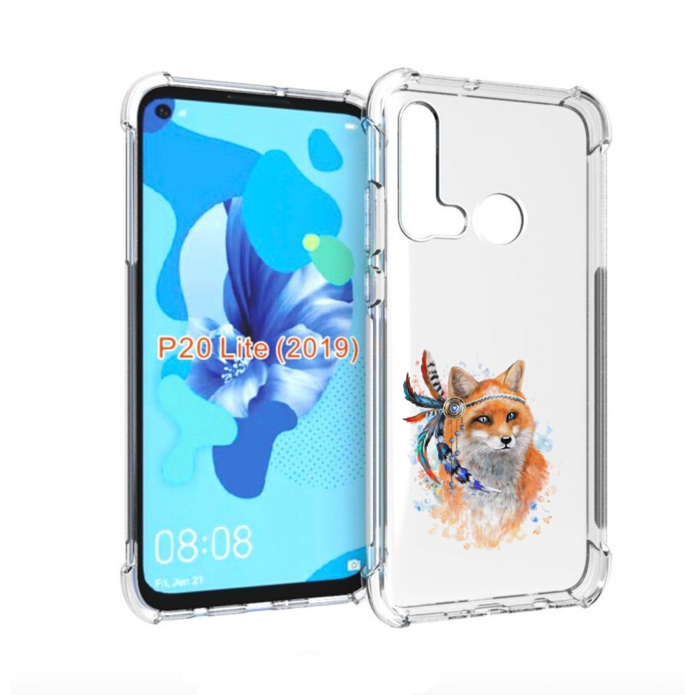 

Чехол бампер MyPads инду лиса для Huawei P20 Lite (2019)., Прозрачный, Tocco