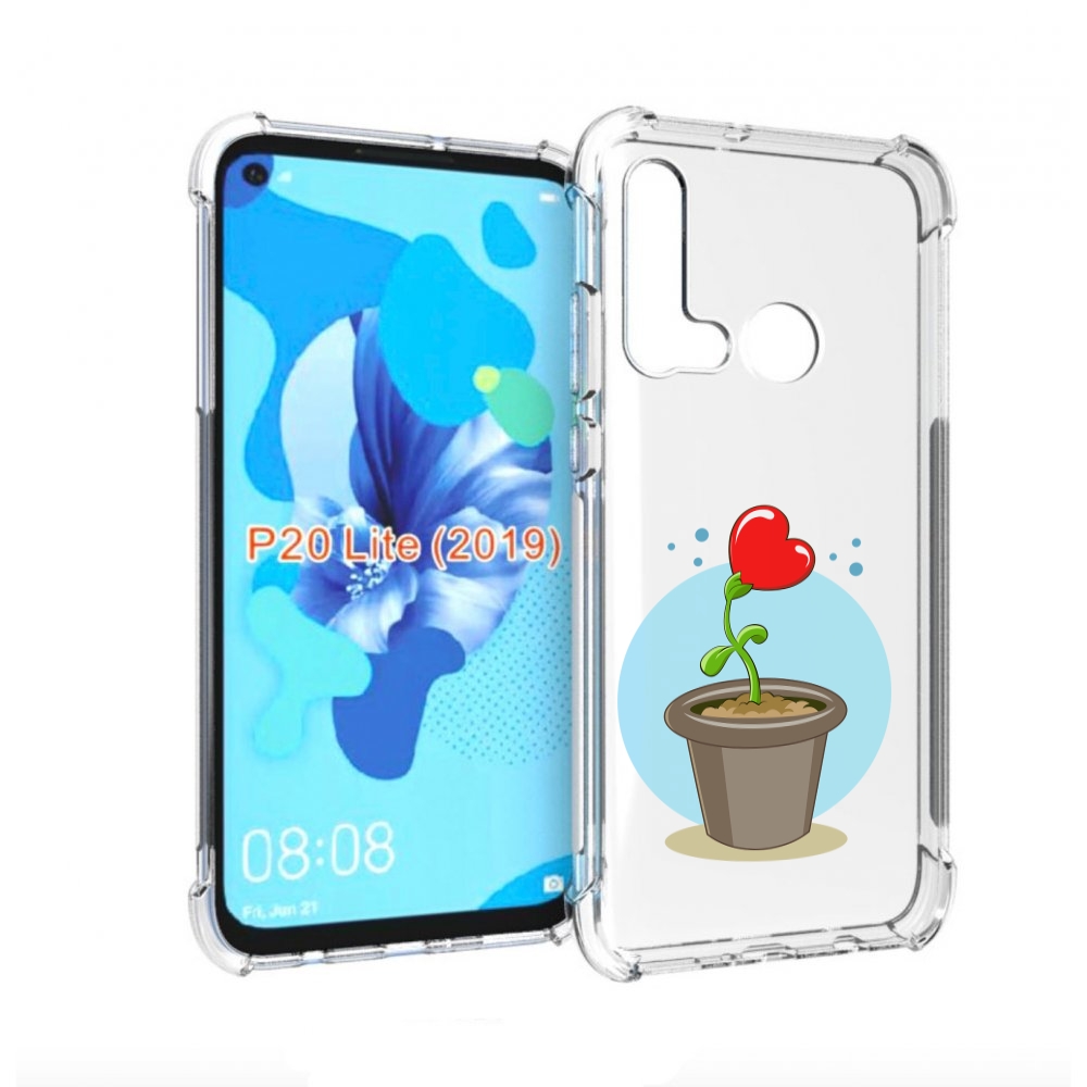 

Чехол бампер MyPads Растение любви 14 февраля для Huawei P20 Lit, Прозрачный, Tocco
