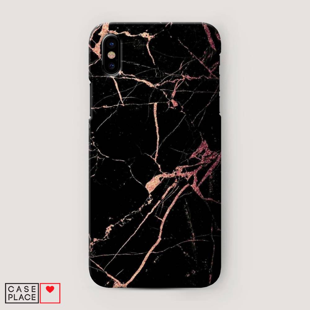 

Пластиковый чехол "Мрамор розовое золото" на Apple iPhone XS Max (10S Max), 11920-2