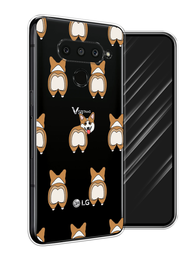 

Чехол Awog на LG V50 ThinQ "Милый корги фон", Белый;бежевый;коричневый, 83850-2