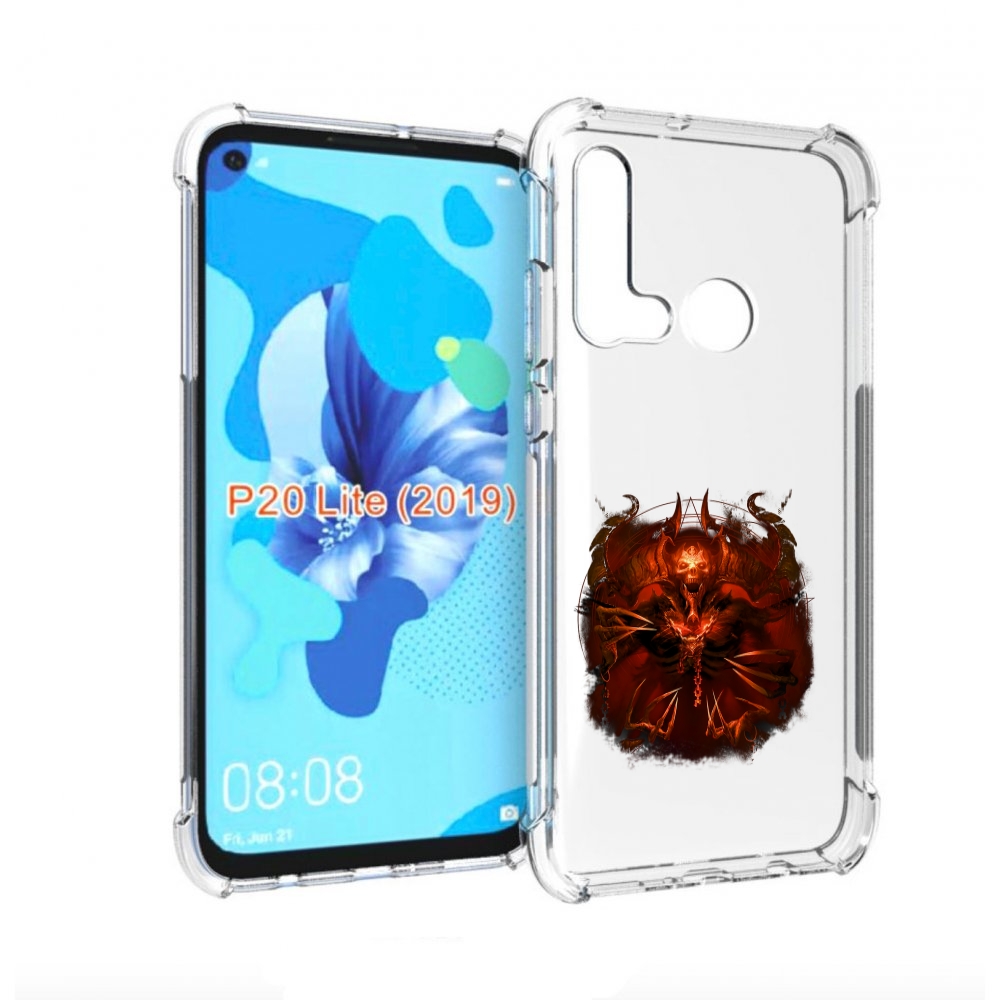 

Чехол бампер MyPads яркий демон для Huawei P20 Lite (2019)., Прозрачный, Tocco