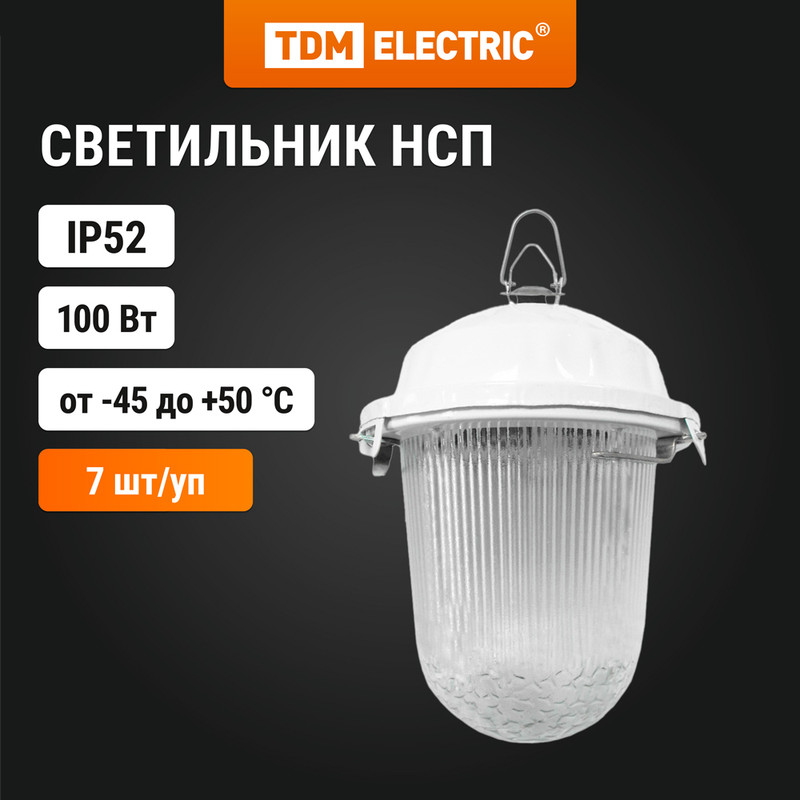 

TDM Светильник НСП 02-100-001.01 У2 без решетки, стекло, крюк SQ0310-0001