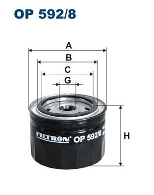 

Фильтр масляный FILTRON OP592/8