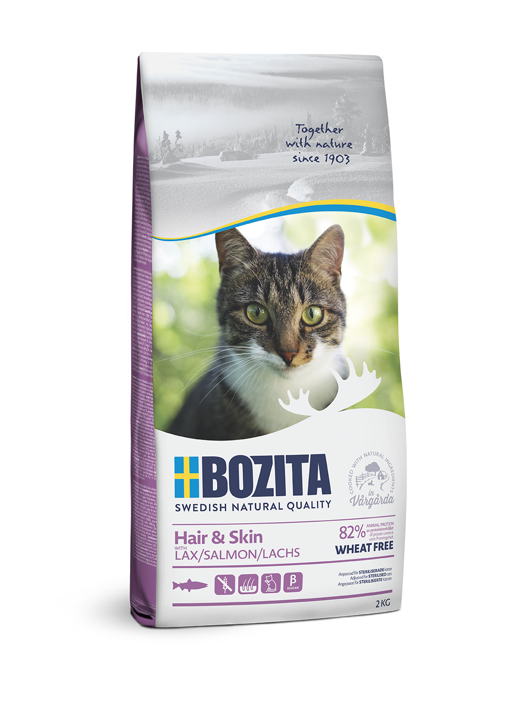 фото Сухой корм для кошек bozita feline function sensitive hair&skin, лосось, 2кг