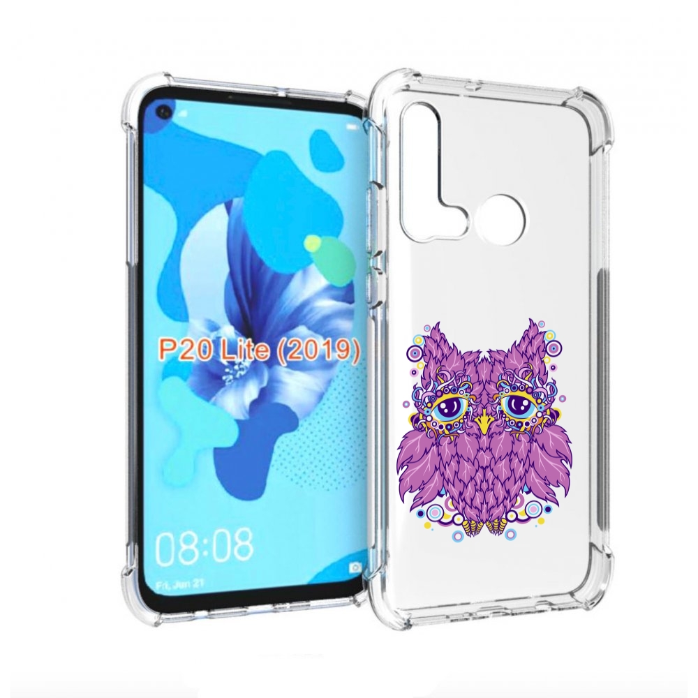 

Чехол бампер MyPads Розовая сова для Huawei P20 Lite (2019)., Прозрачный, Tocco