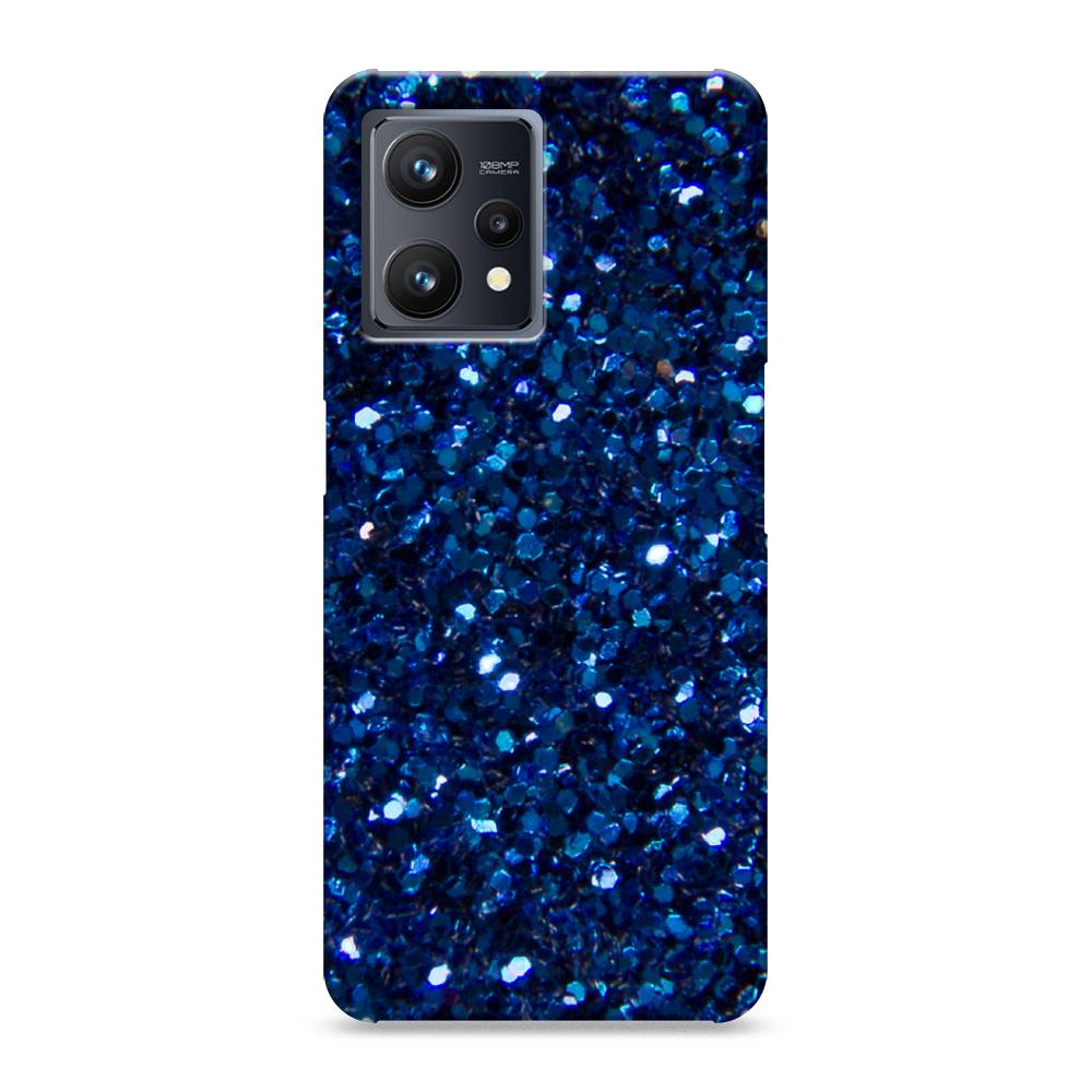 

Пластиковый чехол "Синие блестки рисунок" на Realme 9