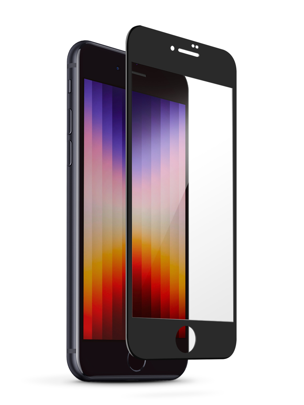 

Стекло Uniq для iPhone SE (2022/20) Optix Clear/Black, Vivid