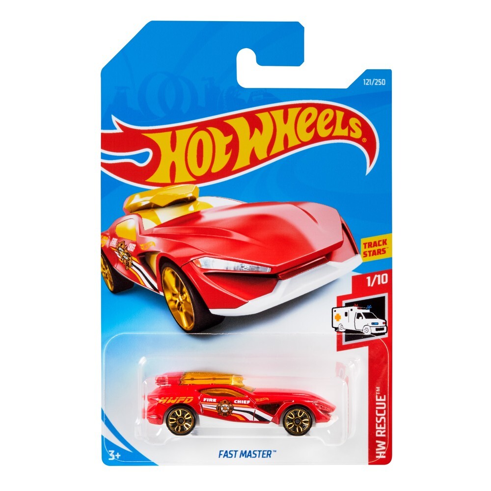 

Машинка Hot Wheels коллекционная FAST MASTER красный/желтый FYC78, FYC78
