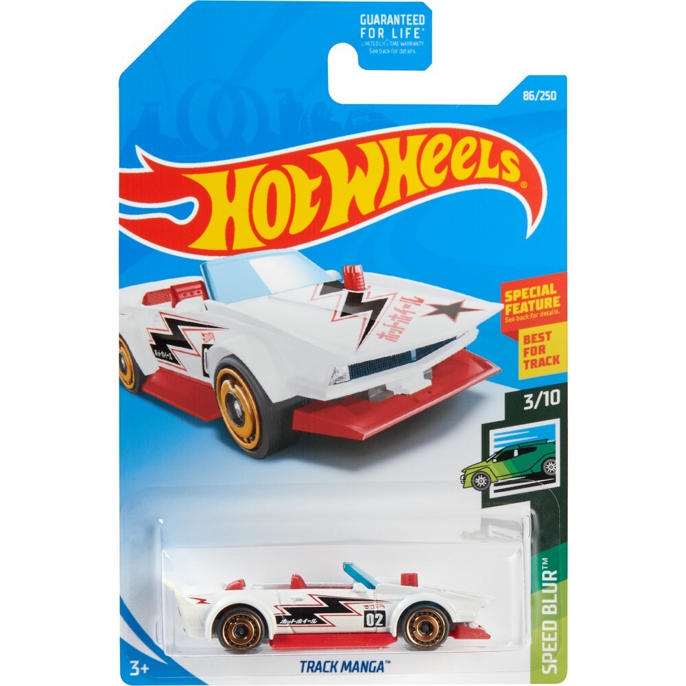 

Машинка Hot Wheels коллекционная TRACK MANGA белый/красный FYF35, FYF35