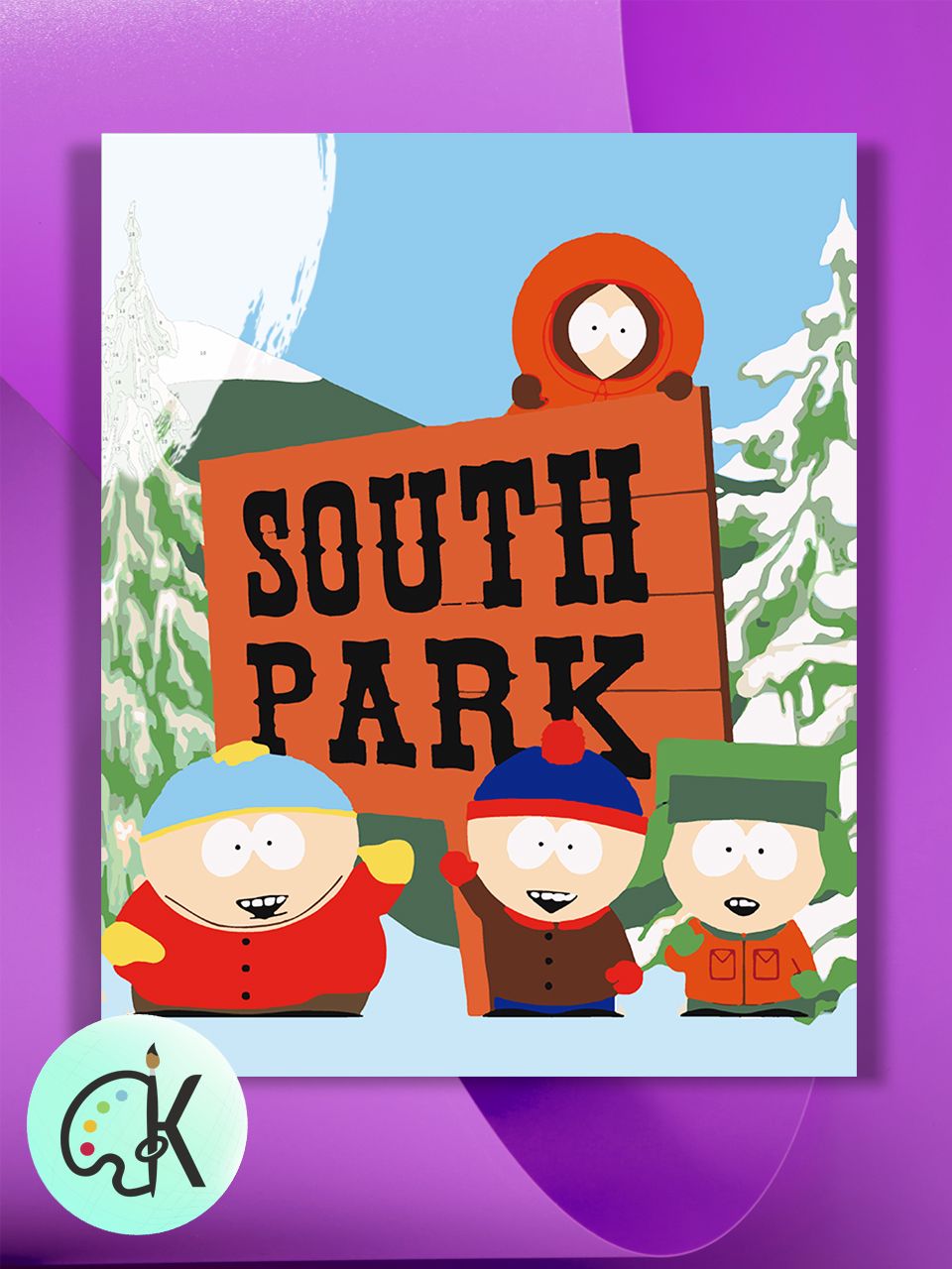 

Картина по номерам на холсте Культура Цвета Южный парк - South Park, 40 х 50 см, Южный парк - South Park