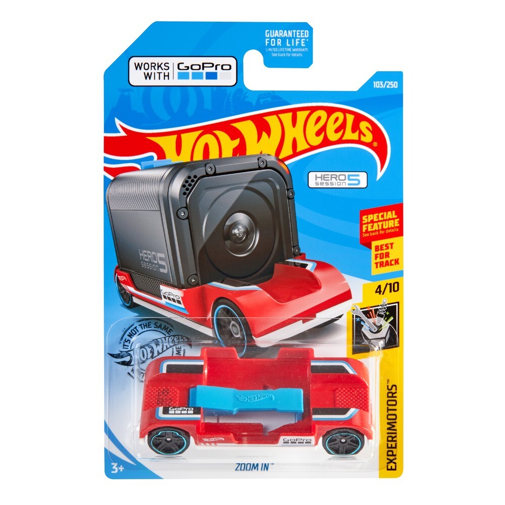 

Машинка Hot Wheels коллекционная ZOOM IN красный/синий FYD83, FYD83