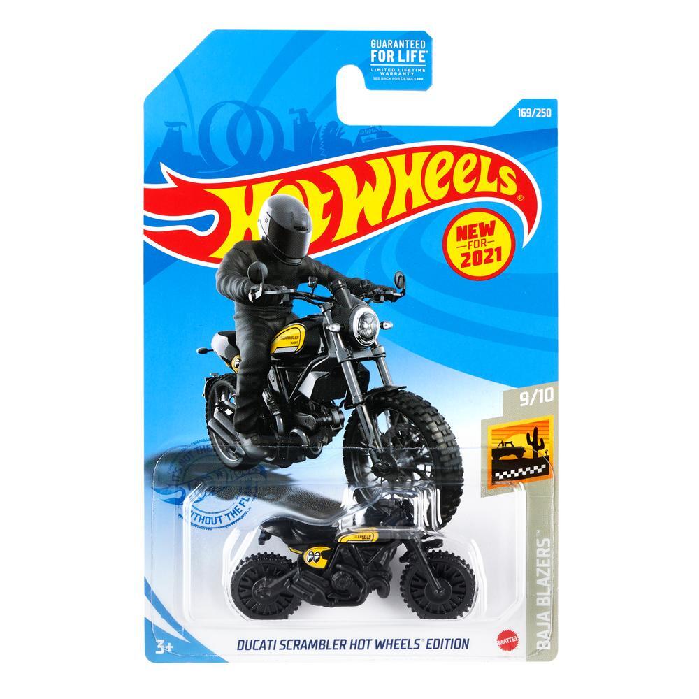 

Мотоцикл Hot Wheels коллекционный DUCATI SCRAMBLER Hot Wheels EDITION черный/желтый GRX24, GRX24