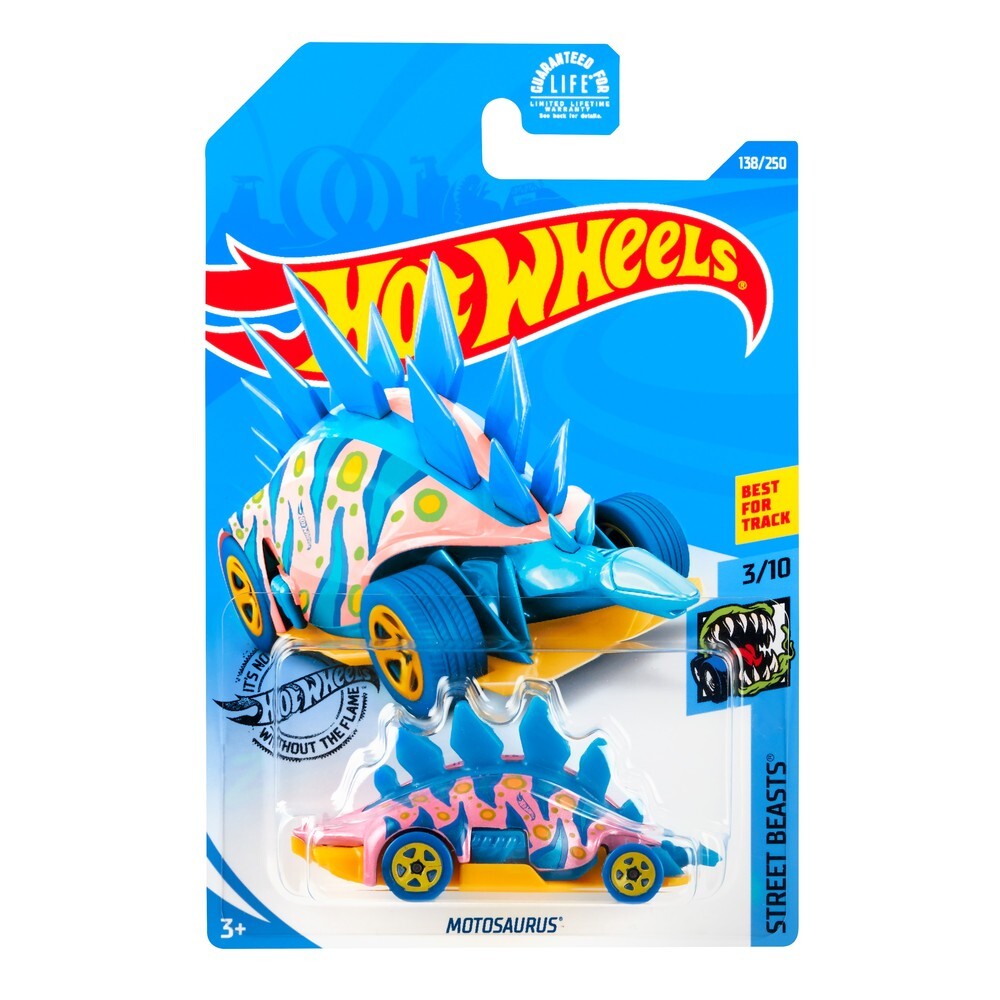 

Машинка Hot Wheels коллекционная MOTOSAURUS синий/розовый GHD39, GHD39