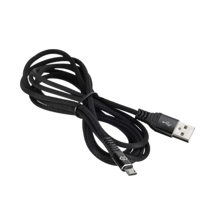 

Кабель Digma MICROUSB-2M-BRAIDED-BLK USB (m)-micro USB (m) 2м черный