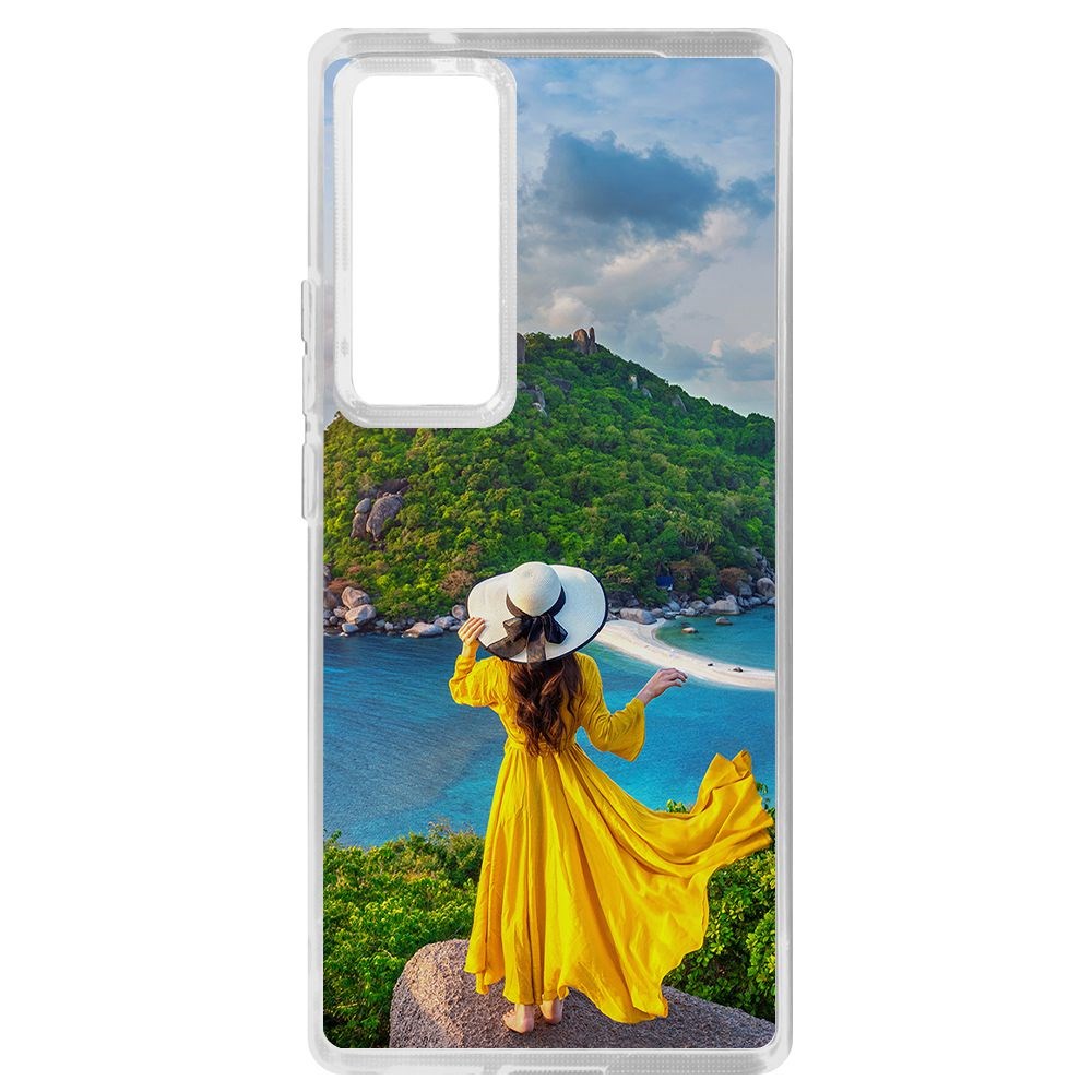 

Чехол-накладка Krutoff Clear Case Платье летнее женское для Vivo X60 Pro, Прозрачный
